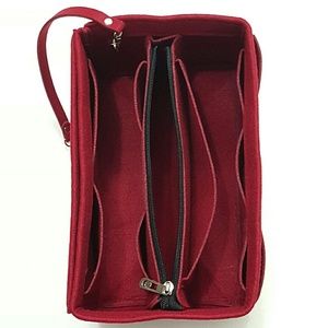 (Large) Velvet Red Bag Organizer Multipurpose Use